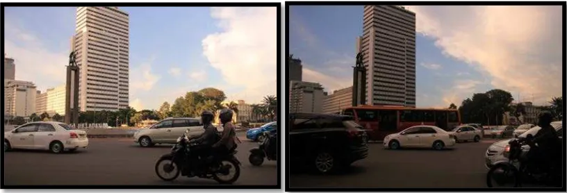 Gambar III.  5 Timelapse Patung Selamat Datang Jakarta Hotel Indonesia (HI) 