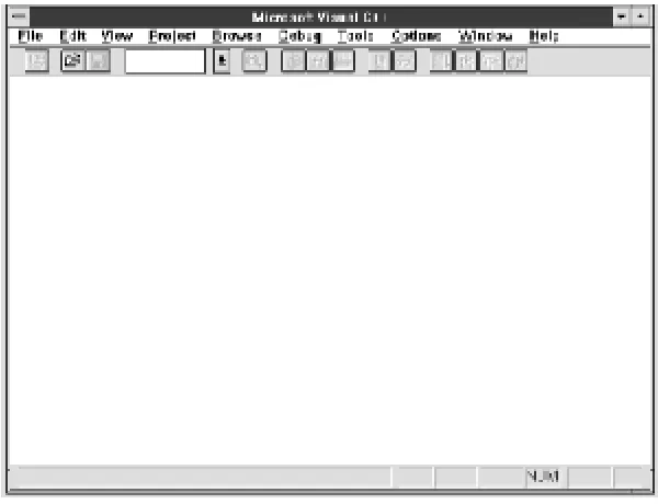 Figure 2 - 2 0 . Microsoft Visual C+ +  initial screen