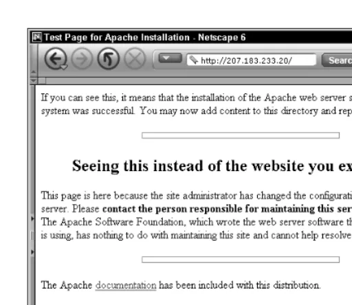Figure 3-4: Default Apache home page