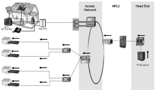 Figure 3.8 Multicast traffic on IPTV