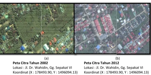 Gambar 2. Perubahan Tutupan Lahan Tahun 2002 ke Tahun 2012 di Kota Pontianak