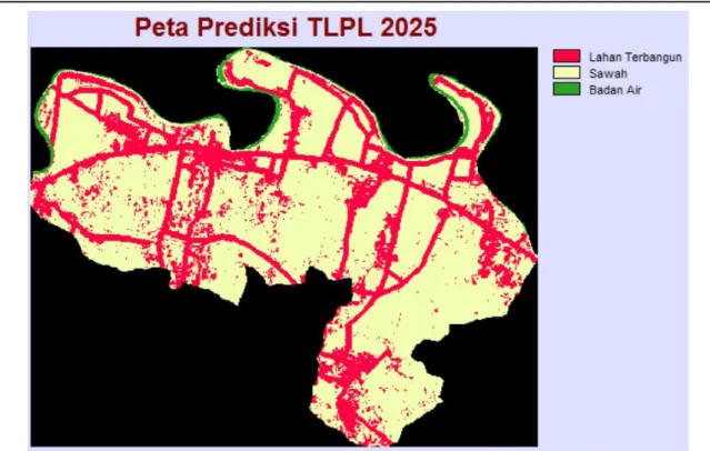 Gambar 7. Peta prediksi TLPL tahun 2025