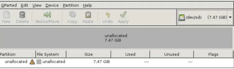 table to the disk device. A partition table is required to be able to divide a disk device into 