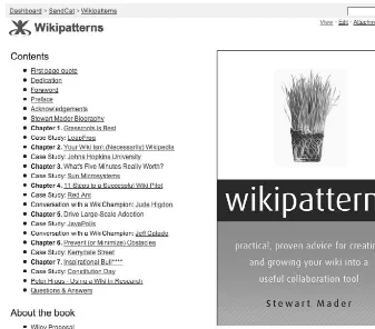 Figure 0-1 Homepage of the wiki used to write this book