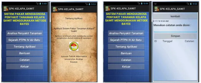 Gambar 11. Tampilan Menu  Catatan  V.   PENUTUP 