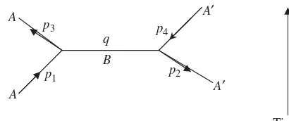 Figure 7.8 A Feynman diagram showing momenta.