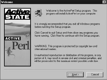 Figure 1.4. Installing Perl under Windows with ActiveState.