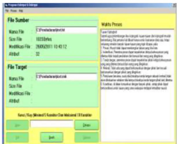 Gambar 9. Tampilan Dekripsi Data Open TxtSumber.Text For Binary As 2 