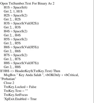 Gambar 12. Tampilan Input Key / Kunci File Dekripsi 