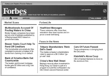 Figure 2-4. The Forbes newsreader uses WPF