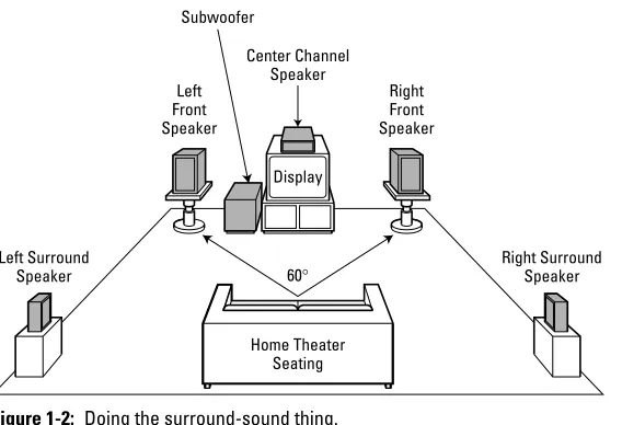Figure 1-2: Doing the surround-sound thing.