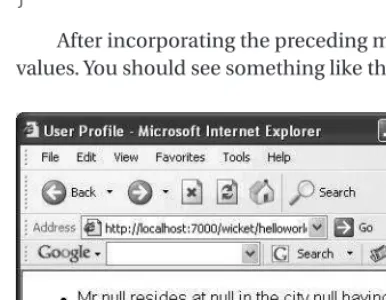 Figure 2-4. The UserProfilePage allows “blank” input values in the absence of a validation check.
