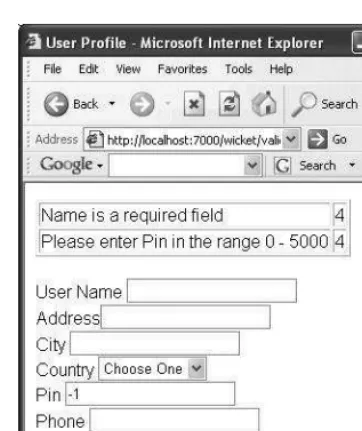 Figure 2-11. Changing the feedback message display format using the ListView component