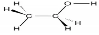 Gambar 3. Struktur Molekul Etanol 