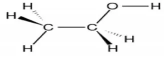 Gambar 3. Struktur Molekul Etanol 