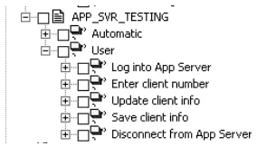 FIGURE 2-3. Example of checkpoints within a transaction script, in this case APP_SVR_TESTING