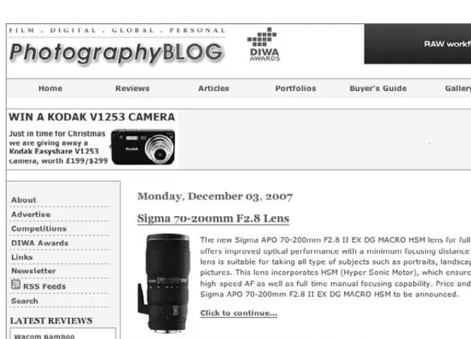 Figure 2-5: www.photographyblog.com