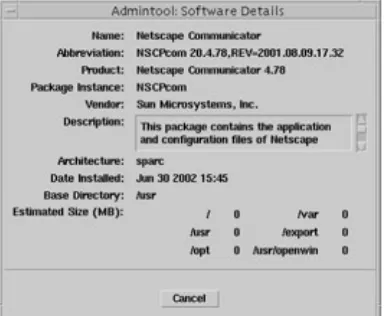 Figure 2.2: Admintool software details