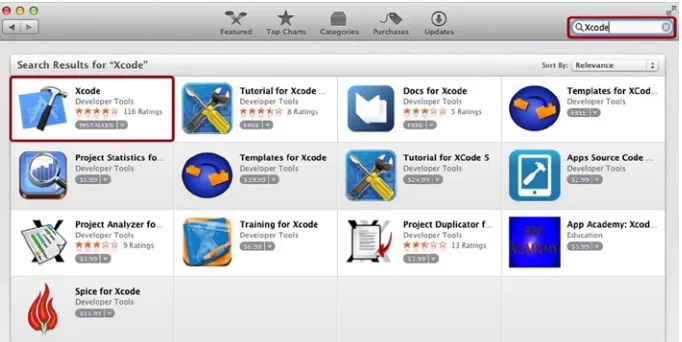 Figure 1-1. Downloading Xcode from the App Store