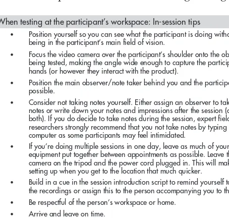 Figure 6-3 In-session tips