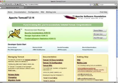 Figure 1-8. The Tomcat default homepage 