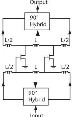 Figure 1.3The dual-fed distributed amplifier.