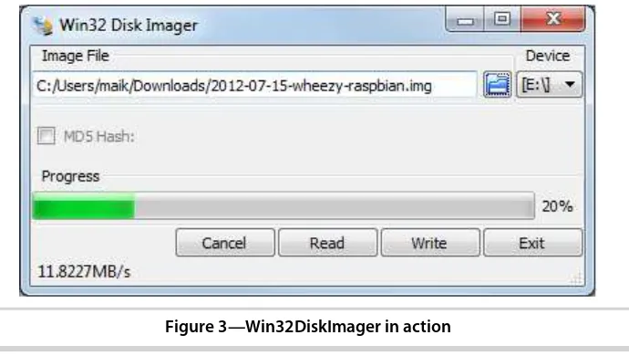 Figure 3—Win32DiskImager in action