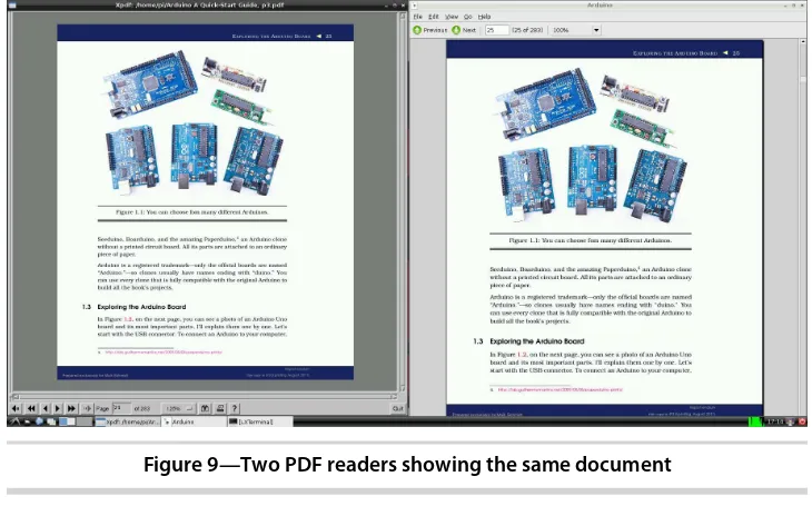 Figure 9—Two PDF readers showing the same document