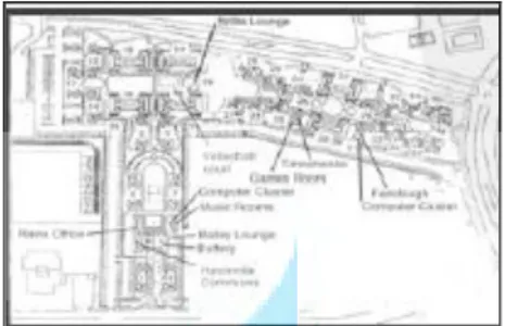 Gambar 2.11. : Siteplan of Liliore Rains Houses, Stanford University  (Sumber: www.starford.edu) 