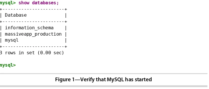 Figure 1—Verify that MySQL has started