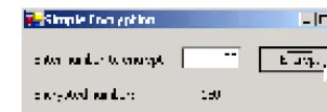 Figure 6.26Result of the completed Simple Encryption application.