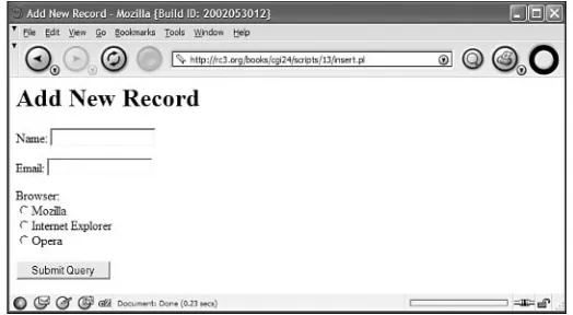 FIGURE 13.2The new record form