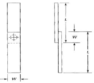 Gambar 2 ukuran standar ASTM D 1002  b.  Pengujian tarik 