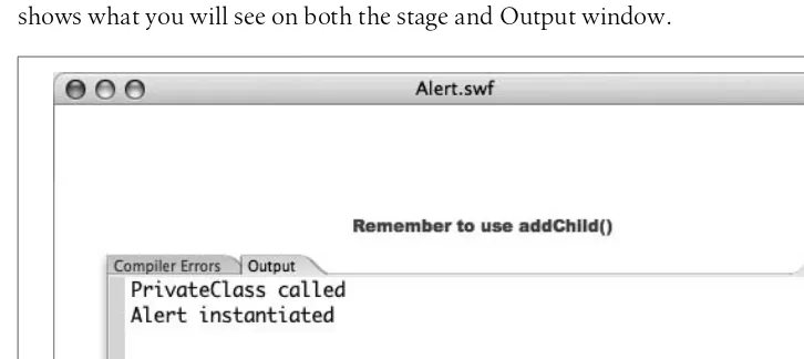 Figure 3-6. Alert message on the stage