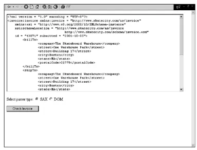 Figure 2.11. Invoice checker Web page. 