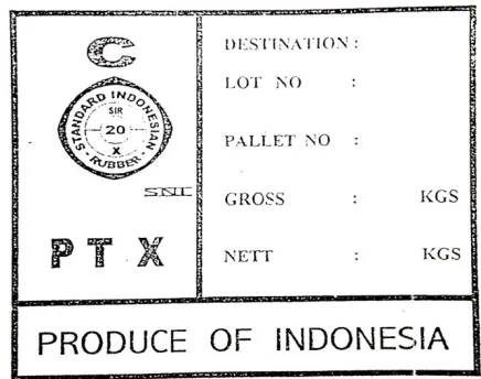 Gambar 2.5 Contoh label pallet / container
