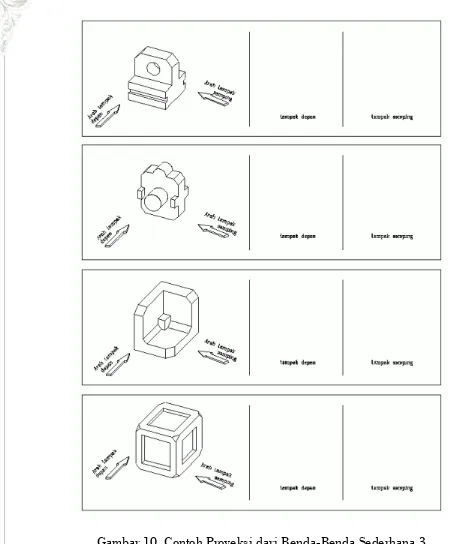 Gambar 10. Contoh Proyeksi dari Benda-Benda Sederhana 3 