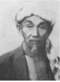 Gambar 4 Syech Ibrahim Musa denganpakaian jas, baju kerah putih, turban.Sumber: www.omaq.org