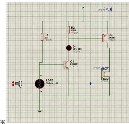 Gambar 1.1; rangkaian alarm otomatis