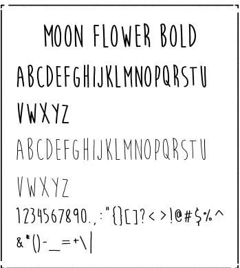 Gambar III.5 Font Moon Flower Bold  