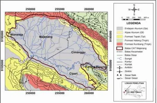 Gambar 2.Peta Geologi Regional CAT Majenang