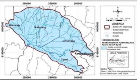 Gambar 3.Peta Hidrogeologi Regional CAT Majenang 