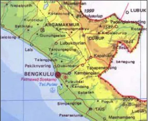 Gambar 1 Kota Bengkulu dalam wilayah Provinsi Bengkulu 