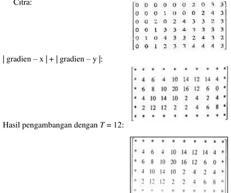 Gambar 3. Gaussian Derivative Kernel 