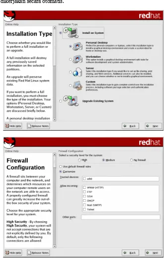 Gambar 5: Instalasi ala Redhat Linux 