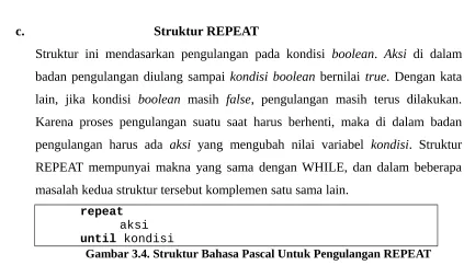 Gambar 3.4. Struktur Bahasa Pascal Untuk Pengulangan REPEAT