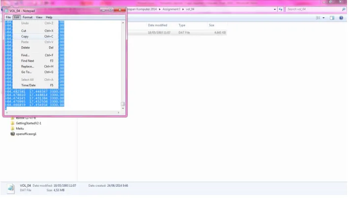 Gambar 2. Pilihan Program Notepad untuk membuka File XYZ