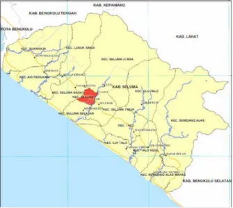 Gambar 1. Peta Kabupaten Seluma sebagai  lokasi penelitian  