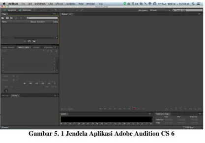 Gambar 5. 1 Jendela Aplikasi Adobe Audition CS 6 