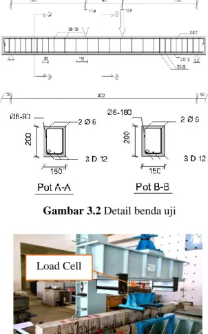 Gambar 3.2 Detail benda uji 